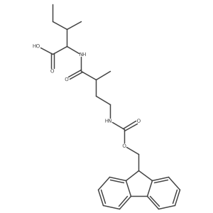 (2S,3S)-2-[4-({[(9H-fluoren-9-yl)methoxy]carbonyl}amino)-2-methylbutanamido]-3-methylpentanoic acid Structure