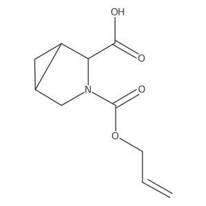 (1S,2S,5R)-3-[(prop-2-en-1-yloxy)carbonyl]-3-azabicyclo[3.1.0]hexane-2-carboxylic acid结构式