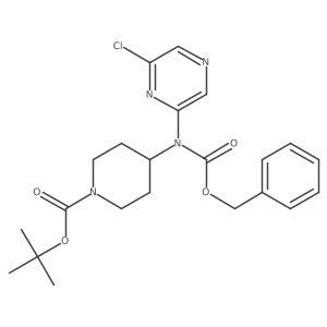 Tert-butyl 4-{[(benzyloxy)carbonyl](6-chloropyrazin-2-yl)amino}piperidine-1-carboxylate Structure