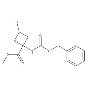 Methyl 1-{[(benzyloxy)carbonyl]amino}-3-hydroxycyclobutane-1-carboxylate结构式