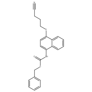 benzyl N-[4-(3-cyanopropoxy)naphthalen-1-yl]carbamate结构式