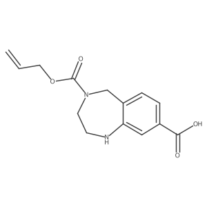 4-[(prop-2-en-1-yloxy)carbonyl]-2,3,4,5-tetrahydro-1H-1,4-benzodiazepine-8-carboxylic acid结构式