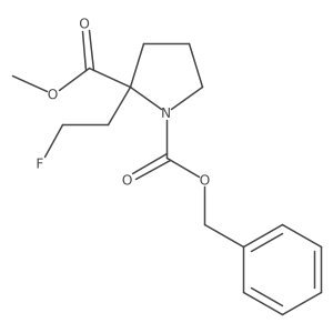 1-Benzyl 2-methyl 2-(2-fluoroethyl)pyrrolidine-1,2-dicarboxylate Structure