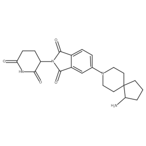 5-{1-amino-8-azaspiro[4.5]decan-8-yl}-2-(2,6-dioxopiperidin-3-yl)-2,3-dihydro-1H-isoindole-1,3-dione结构式