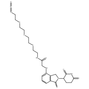 N-[2-[2-[2-(2-azidoethoxy)ethoxy]ethoxy]ethyl]-2-[[2-(2,6-dioxo-3-piperidyl)-1-oxo-isoindolin-4-yl]amino]acetamide结构式