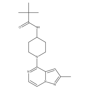 2,2-dimethyl-N-(1-{2-methylpyrazolo[1,5-a]pyrazin-4-yl}piperidin-4-yl)propanamide结构式