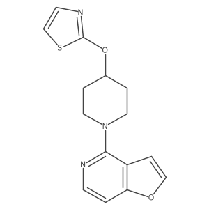 1-{Furo[3,2-c]pyridin-4-yl}-4-(1,3-thiazol-2-yloxy)piperidine结构式