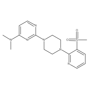 2-[4-(3-methanesulfonylpyridin-2-yl)piperazin-1-yl]-N,N-dimethylpyrimidin-4-amine Structure