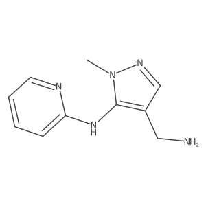 N-[4-(aminomethyl)-1-methyl-1H-pyrazol-5-yl]pyridin-2-amine结构式