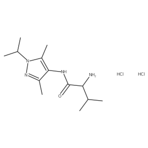 (2S)-2-amino-N-[3,5-dimethyl-1-(propan-2-yl)-1H-pyrazol-4-yl]-3-methylbutanamide dihydrochloride Structure