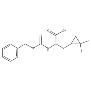 (2R)-2-{[(benzyloxy)carbonyl]amino}-3-(2,2-difluorocyclopropyl)propanoic acid结构式