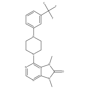 7,9-dimethyl-6-{4-[3-(trifluoromethyl)phenyl]piperazin-1-yl}-8,9-dihydro-7H-purin-8-one Structure