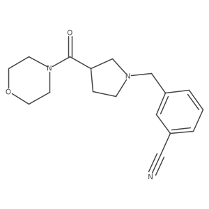3-{[3-(Morpholine-4-carbonyl)pyrrolidin-1-yl]methyl}benzonitrile Structure