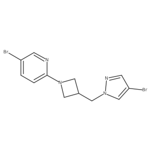 5-bromo-2-{3-[(4-bromo-1H-pyrazol-1-yl)methyl]azetidin-1-yl}pyridine Structure