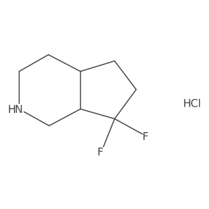 (4aR,7aR)-7,7-difluoro-1,2,3,4,4a,5,6,7a-octahydrocyclopenta[c]pyridine;hydrochloride Structure