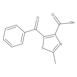 5-benzoyl-2-methyl-4-Thiazolecarboxylic acid Structure