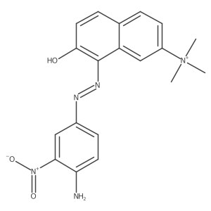 8-((4-Amino-3-nitrophenyl)diazenyl)-7-hydroxy-N,N,N-trimethylnaphthalen-2-aminium Structure