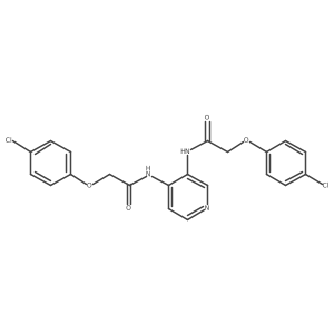 N,N'-(pyridine-3,4-diyl)bis(2-(4-chlorophenoxy)acetamide)结构式