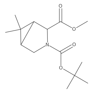 3-(1,1-Dimethylethyl) 2-methyl (1R,2R,5S)-6,6-dimethyl-3-azabicyclo[3.1.0]hexane-2,3-dicarboxylate结构式