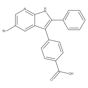 4-(5-Bromo-2-phenyl-1H-pyrrolo[2,3-b]pyridin-3-yl)benzoic acid Structure