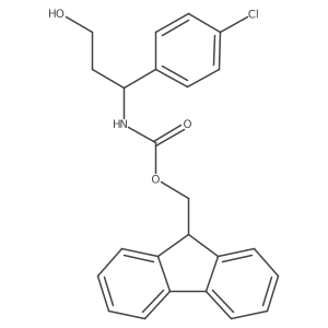 (9H-fluoren-9-yl)methyl N-[1-(4-chlorophenyl)-3-hydroxypropyl]carbamate结构式