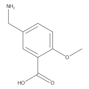 o-Anisic acid, 5-(aminomethyl)- Structure