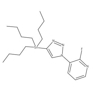 2-Fluoro-3-[4-(tributylstannyl)-1H-1,2,3-triazol-1-yl]pyridine Structure