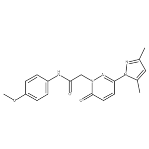 2-(3-(3,5-dimethyl-1H-pyrazol-1-yl)-6-oxopyridazin-1(6H)-yl)-N-(4-methoxyphenyl)acetamide结构式