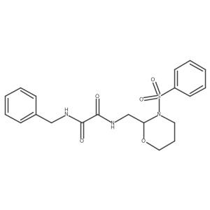 N1-benzyl-N2-((3-(phenylsulfonyl)-1,3-oxazinan-2-yl)methyl)oxalamide Structure