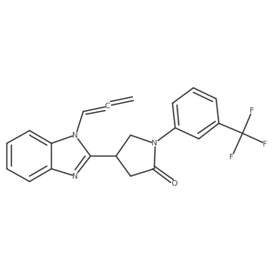 4-(1-(propa-1,2-dien-1-yl)-1H-benzo[d]imidazol-2-yl)-1-(3-(trifluoromethyl)phenyl)pyrrolidin-2-one结构式