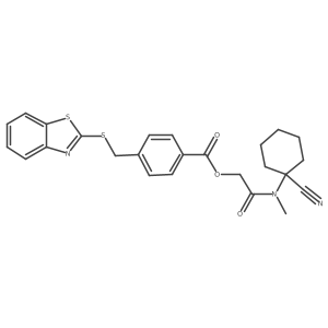 [(1-Cyanocyclohexyl)(methyl)carbamoyl]methyl 4-[(1,3-benzothiazol-2-ylsulfanyl)methyl]benzoate结构式