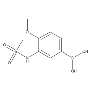 4-Methoxy-3-(methylsulfonamido)phenylboronic acid Structure