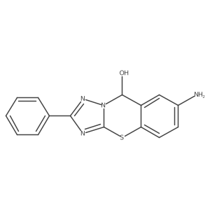6-Amino-2-phenyl-4H-9-thia-1,3,3a-triaza-cyclopenta[b]naphthalen-4-ol Structure