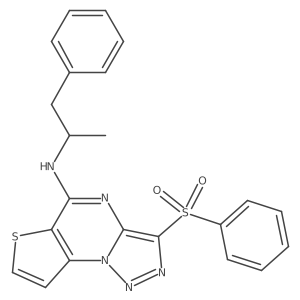 N-(1-methyl-2-phenylethyl)-3-(phenylsulfonyl)thieno[2,3-e][1,2,3]triazolo[1,5-a]pyrimidin-5-amine Structure
