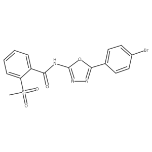N-(5-(4-bromophenyl)-1,3,4-oxadiazol-2-yl)-2-(methylsulfonyl)benzamide Structure