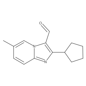 2-Cyclopentyl-6-methylimidazo[1,2-a]pyridine-3-carbaldehyde结构式