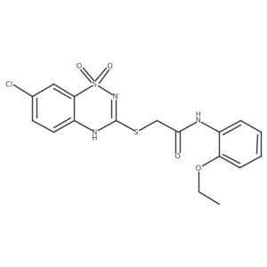 2-((7-chloro-1,1-dioxido-4H-benzo[e][1,2,4]thiadiazin-3-yl)thio)-N-(2-ethoxyphenyl)acetamide Structure