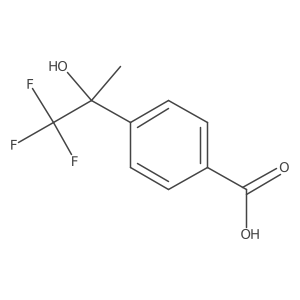 4-(1,1,1-Trifluoro-2-hydroxypropan-2-yl)benzoic acid结构式