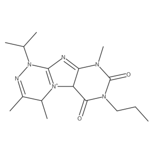 3,4,9-Trimethyl-1-propan-2-yl-7-propyl-4,5a-dihydropurino[8,7-c][1,2,4]triazin-5-ium-6,8-dione Structure