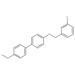 3-((3-Fluorobenzyl)thio)-6-(4-methoxyphenyl)pyridazine结构式
