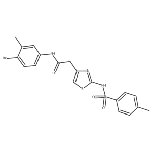 N-(4-bromo-3-methylphenyl)-2-(2-(4-methylphenylsulfonamido)thiazol-4-yl)acetamide Structure