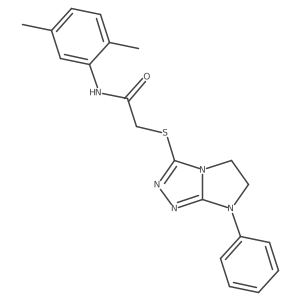 N-(2,5-dimethylphenyl)-2-((7-phenyl-6,7-dihydro-5H-imidazo[2,1-c][1,2,4]triazol-3-yl)thio)acetamide结构式