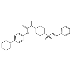 N-[4-(morpholin-4-yl)phenyl]-2-[4-(2-phenylethenesulfonyl)piperazin-1-yl]propanamide Structure