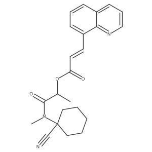1-[(1-Cyanocyclohexyl)(methyl)carbamoyl]ethyl 3-(quinolin-8-yl)prop-2-enoate Structure