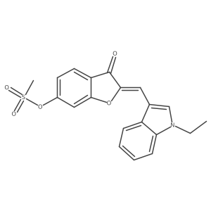 2-[(1-Ethylindol-3-yl)methylene]-3-oxobenzo[3,4-b]furan-6-yl methylsulfonate结构式