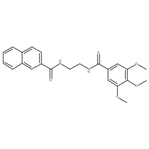 N-{2-[(3,4,5-trimethoxybenzoyl)amino]ethyl}-2-quinolinecarboxamide结构式