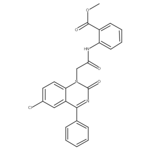 methyl 2-[[2-(6-chloro-2-oxo-4-phenyl-quinazolin-1-yl)acetyl]amino]benzoate Structure