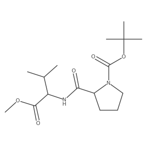 tert-butyl (2S)-2-[[(2R)-1-methoxy-3-methyl-1-oxobutan-2-yl]carbamoyl]pyrrolidine-1-carboxylate结构式