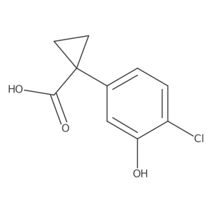 1-(4-Chloro-3-hydroxyphenyl)cyclopropane-1-carboxylic acid Structure
