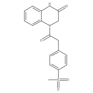 4-(2-(4-(methylsulfonyl)phenyl)acetyl)-3,4-dihydroquinoxalin-2(1H)-one Structure